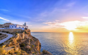 Albir coast road on the Costa Blanca, Spain